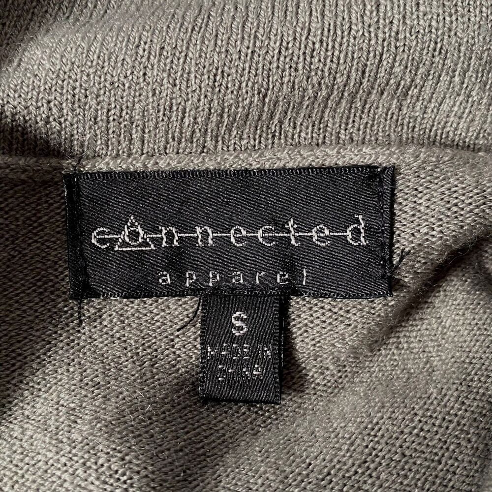 Connected Apparel Sweater Dress Womens Small Pewter Grayish Brown Ombre Cowl NWT - Picture 3 of 10